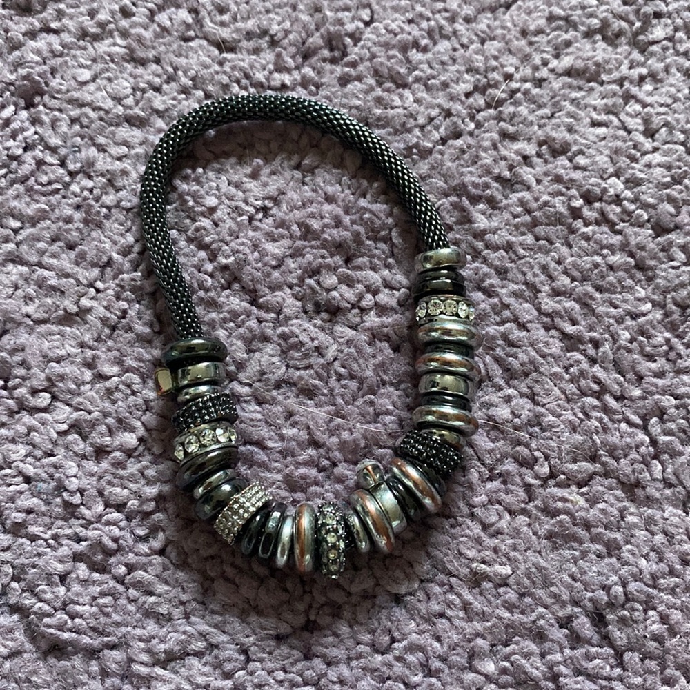 Gunmetal charms bracelet